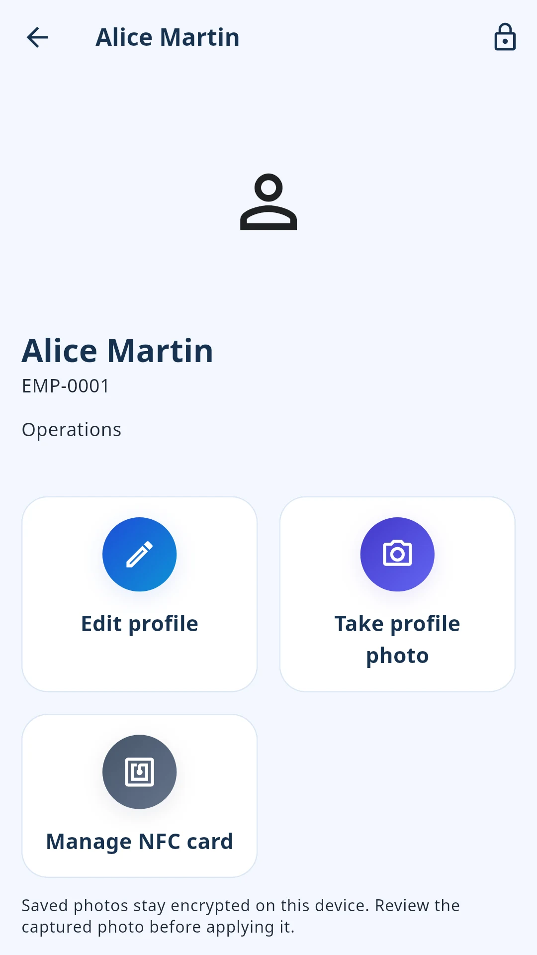 Staffly employee profile
