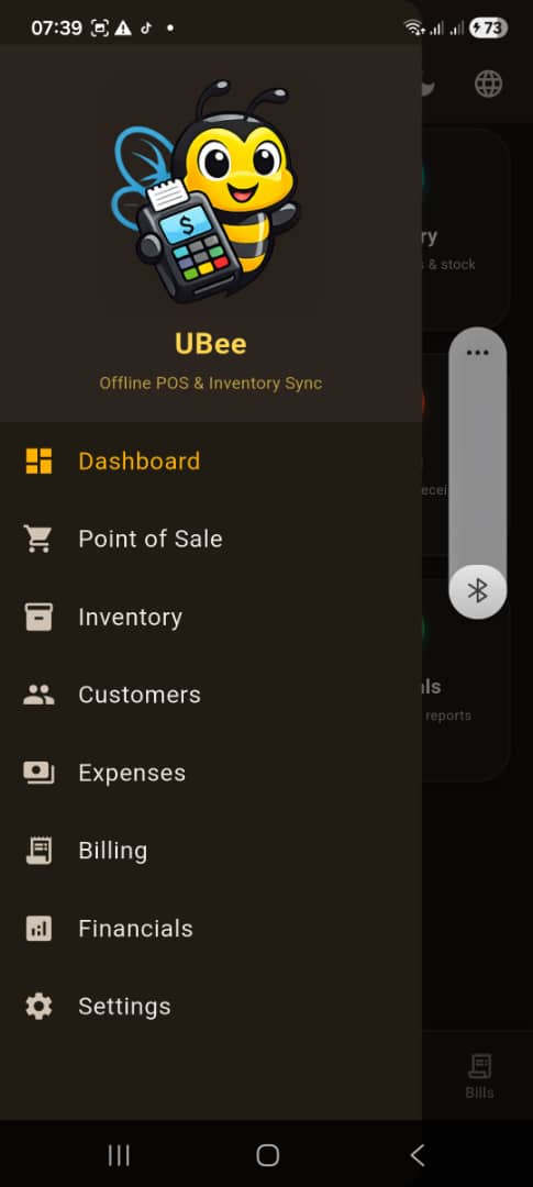UBee app screen